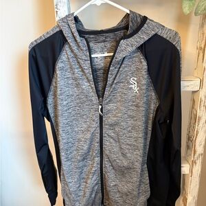 Chicago White Sox Grey & Black Zip Hoodie